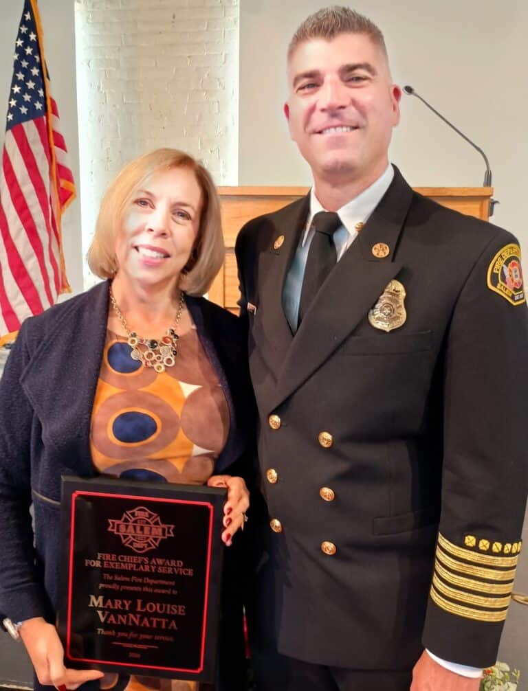 Mary Louise VanNatta Receives Fire Chief’s Award for Exemplary Service